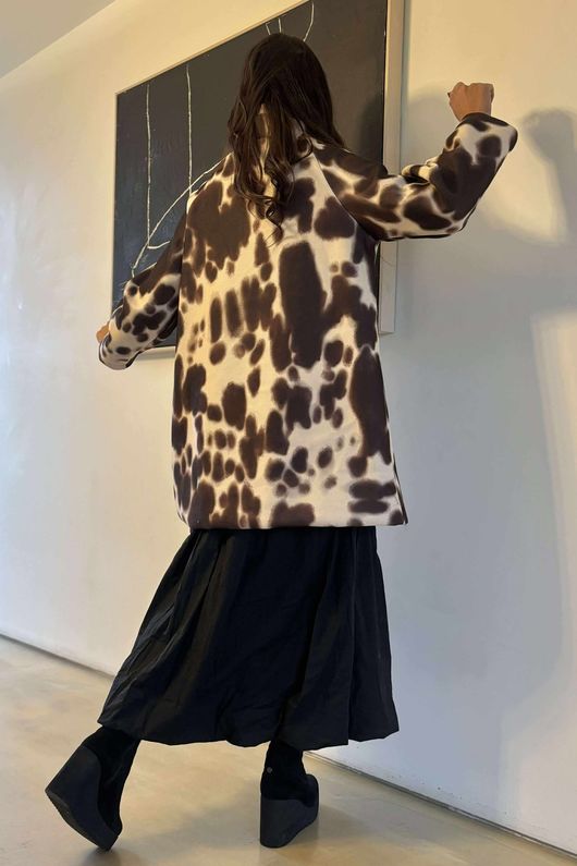 Cori Longline Jacket Inky Naturals